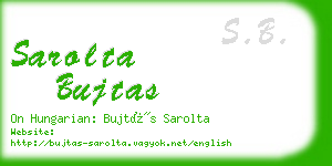 sarolta bujtas business card